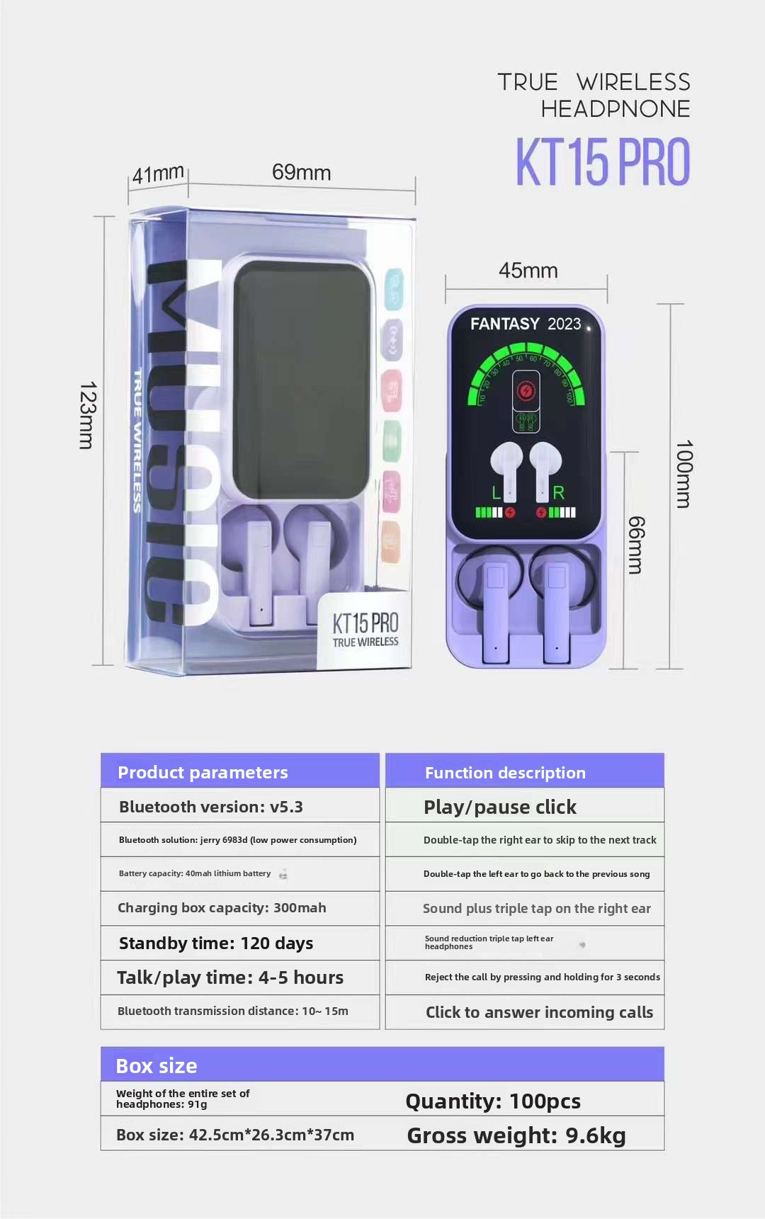 Wireless Bluetooth Earphones with Digital Display