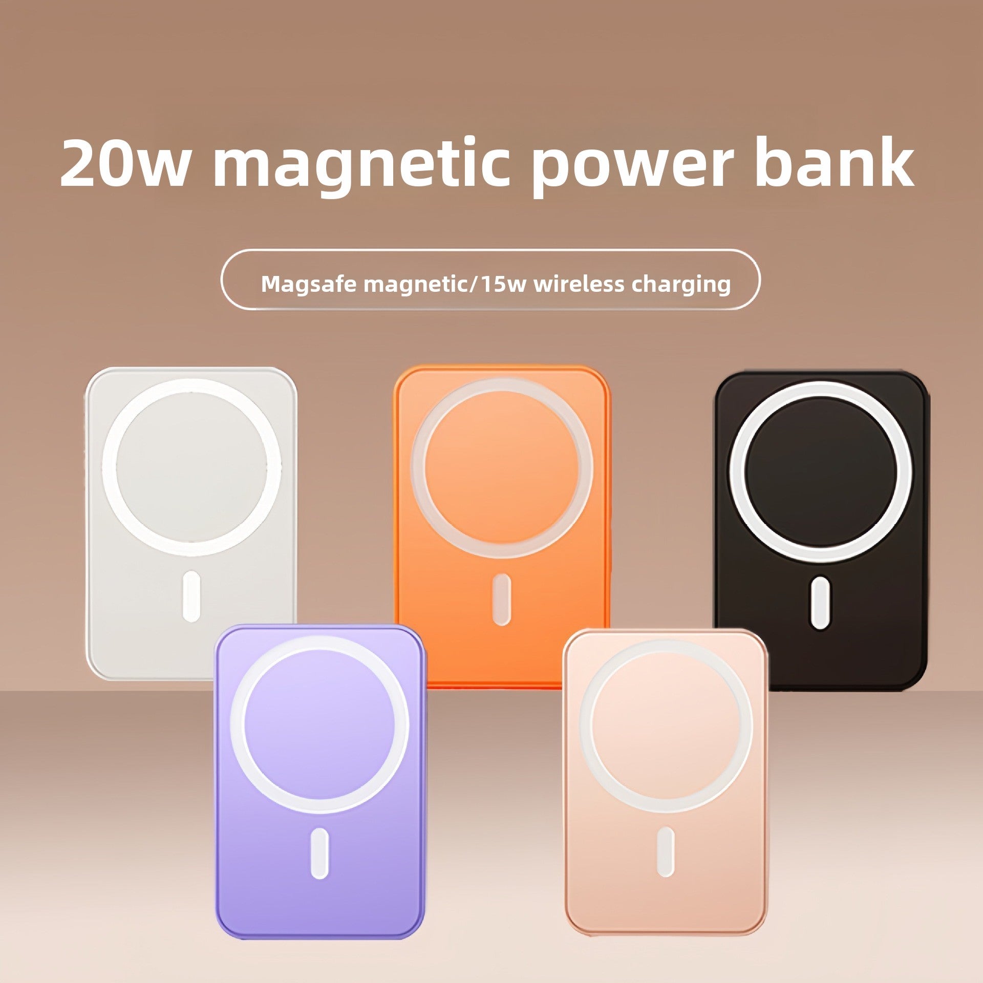Magnetic 20W Fast Charging Wireless Power Bank with Stand